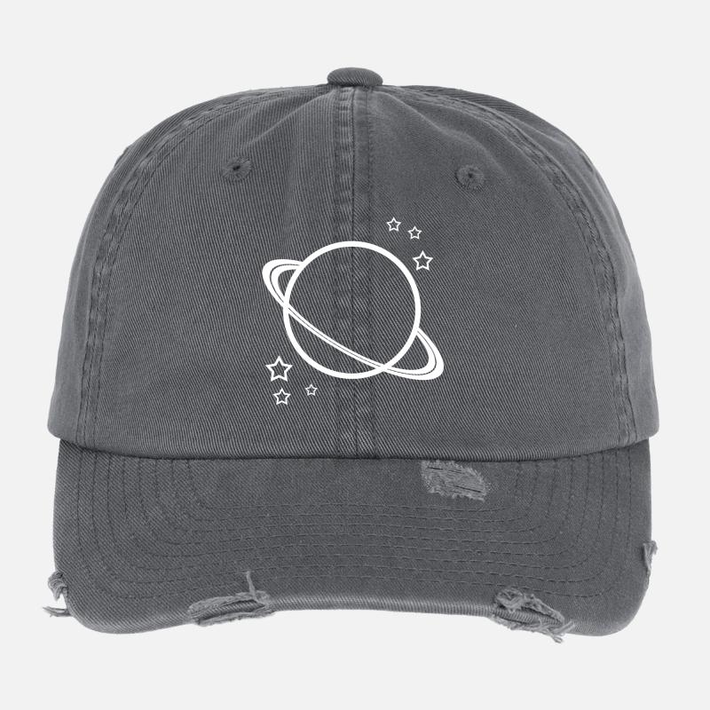 Planet Space Weltall Flexfit Vintage Destroyed Cap