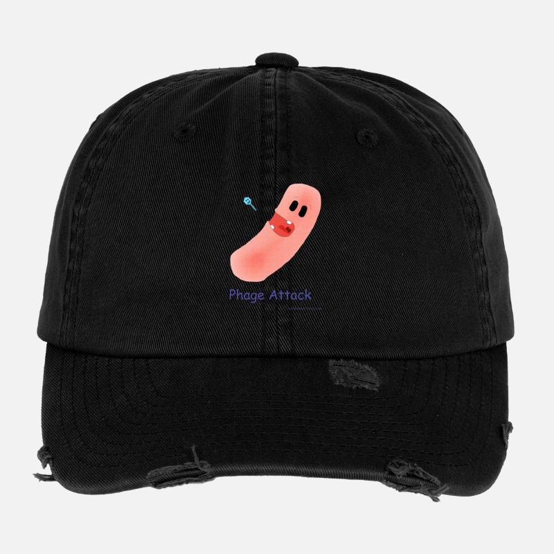 Phage Attack - Bakterium & Bakteriophage Flexfit Vintage Destroyed Cap