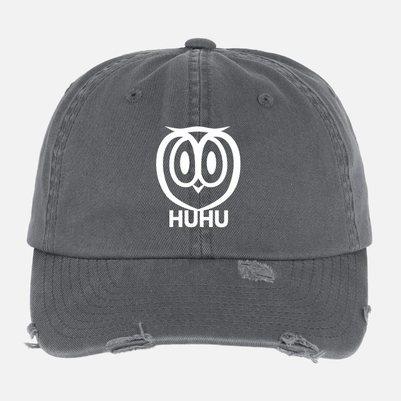 HuHu Eule Flexfit Vintage Destroyed Cap