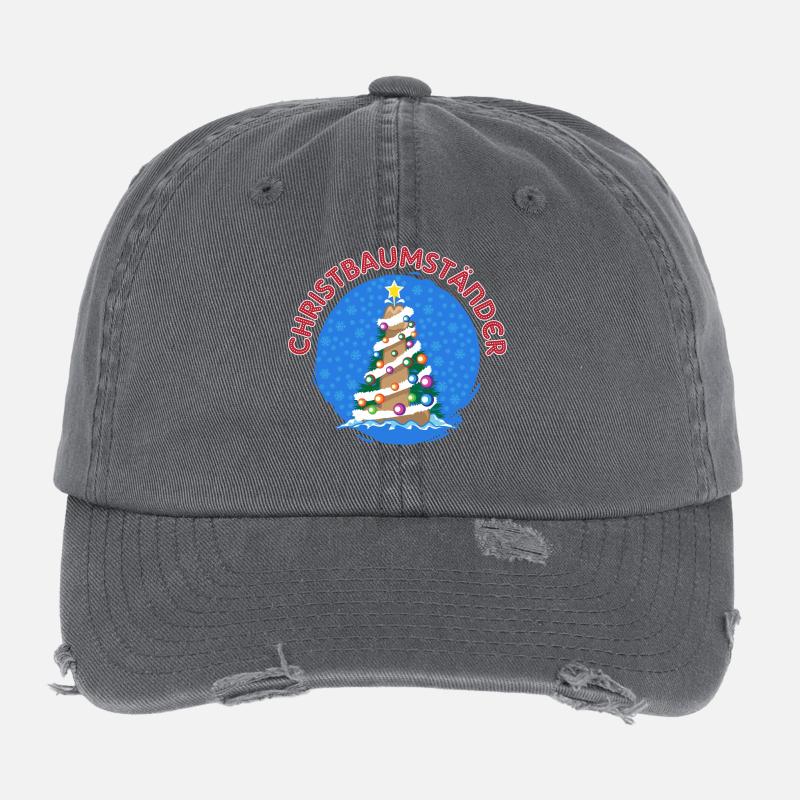 Christbaumständer Weihnachtsbaum Wortwitz Xmas Flexfit Vintage Destroyed Cap
