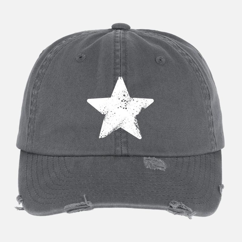 starry star splatter Flexfit Vintage Destroyed Cap