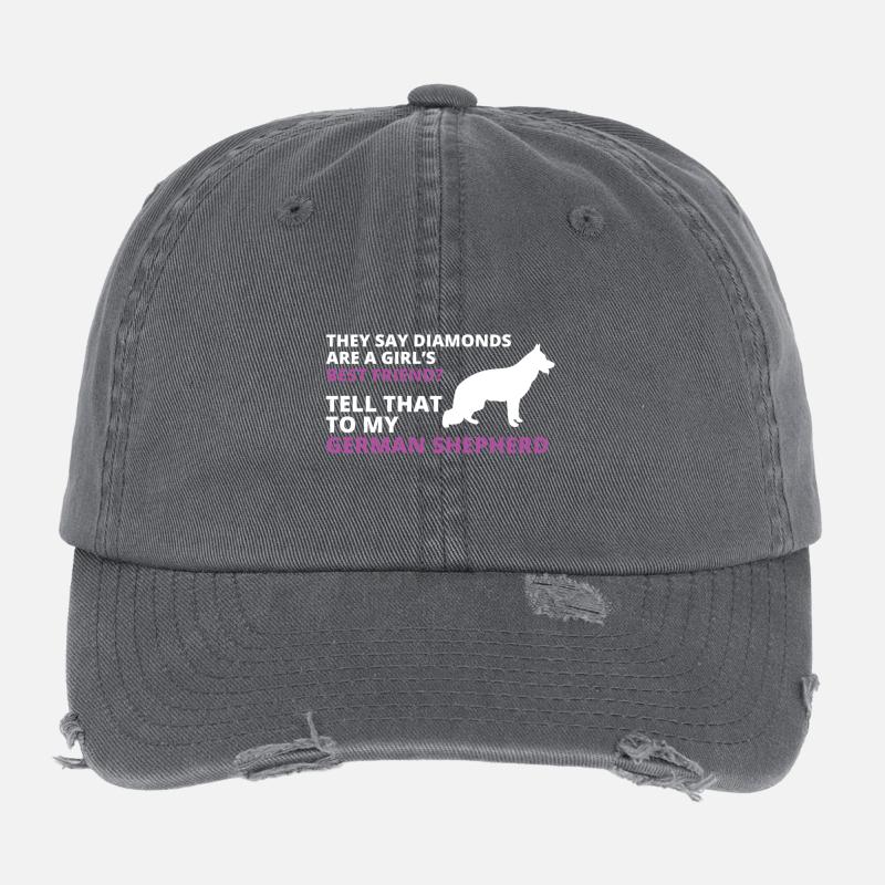 German shepherd Flexfit Vintage Destroyed Cap