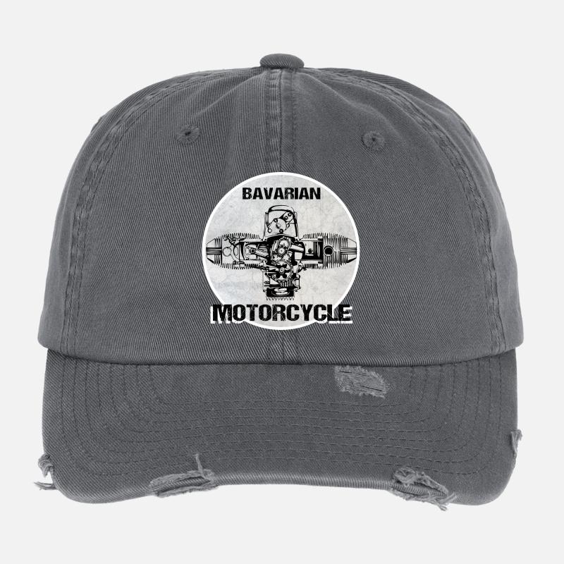 Moteur de boxe Bavarian Motorcycle Casquette vintage effet usé Flexfit