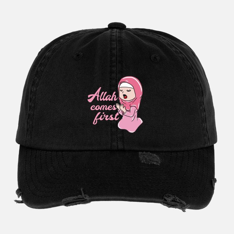 Islam Islamique Allah Casquette vintage effet usé Flexfit