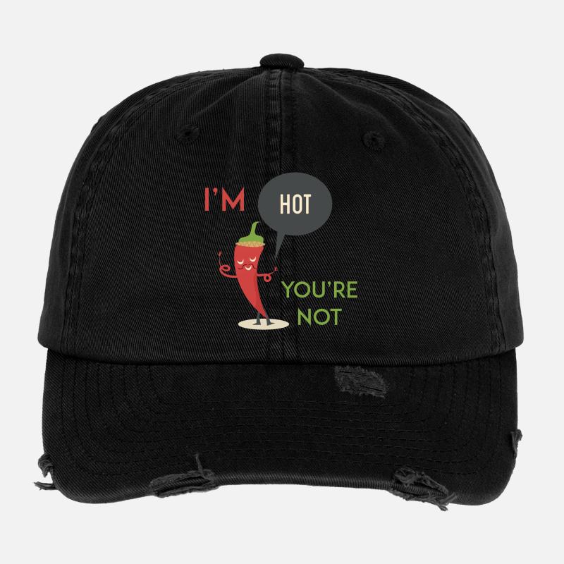 Je suis chaud tu n'es pas Casquette vintage effet usé Flexfit