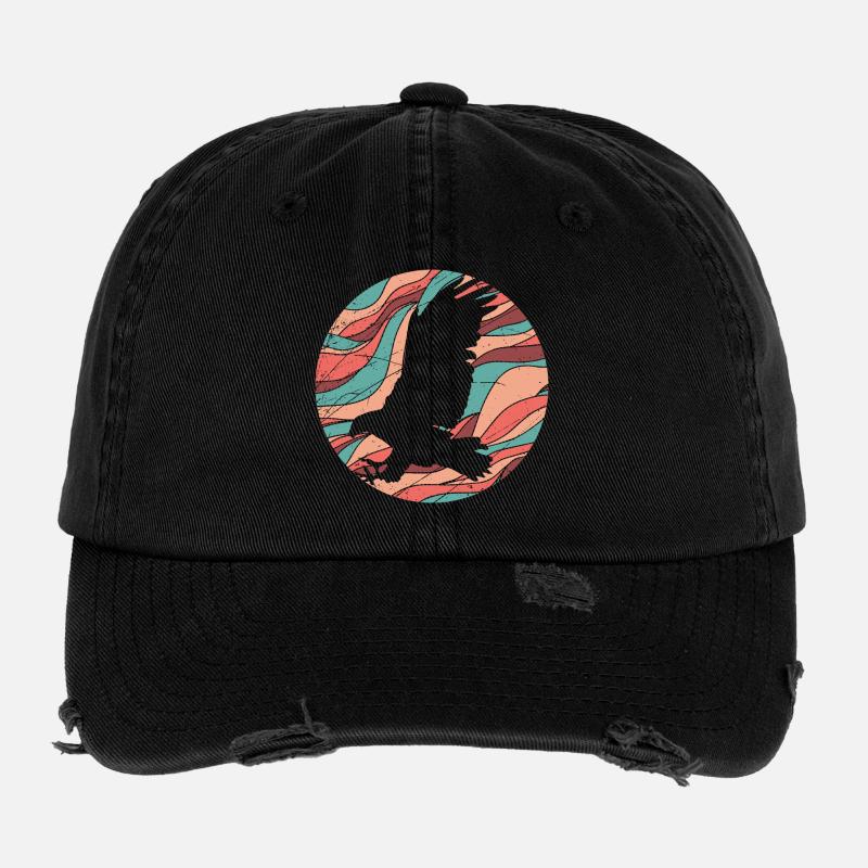 Oiseau de prédation Adler Bussard oiseau et nature - Design Casquette vintage effet usé Flexfit