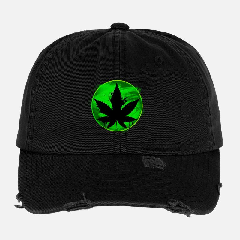 Cannabisblatt Flexfit Vintage Destroyed Cap