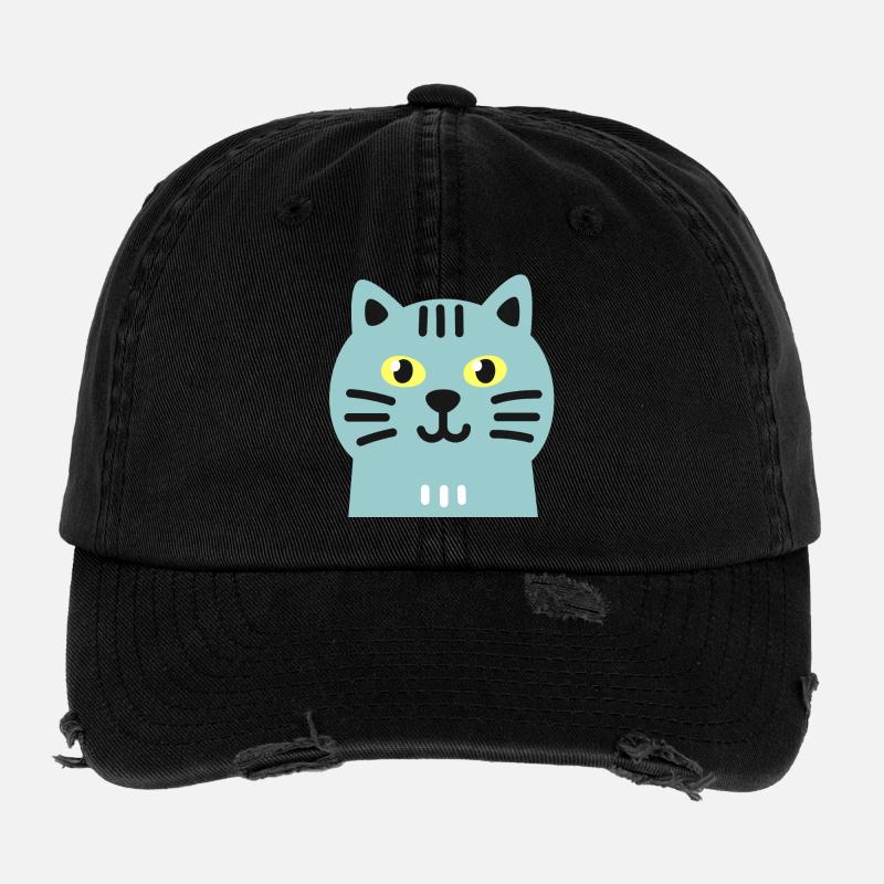 Chat mignon Casquette vintage effet usé Flexfit