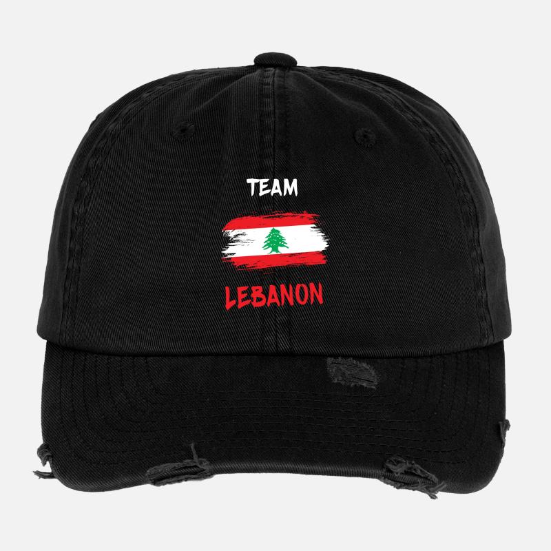 Team Lebanon Design / Gift Idea Flexfit Vintage Destroyed Cap