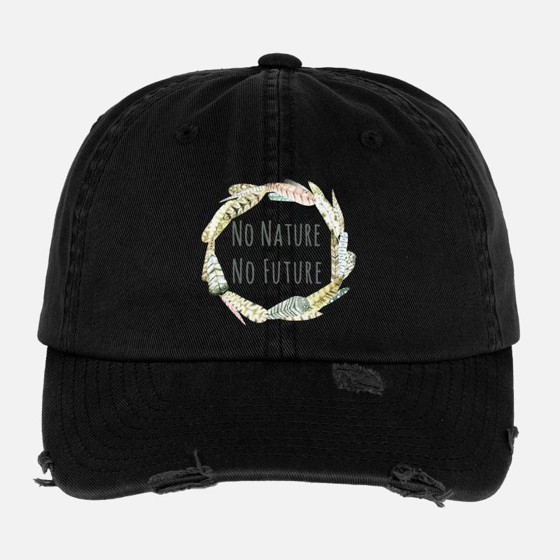 No Nature No Future Feathers Flexfit Vintage Destroyed Cap
