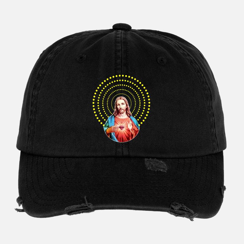 Jésus Christ Idée de cadeau Noël kitsch Xmas Casquette vintage effet usé Flexfit