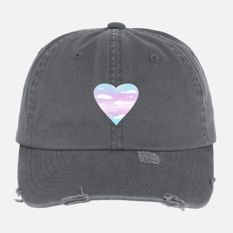 Trans Heart Flexfit Vintage Destroyed Cap