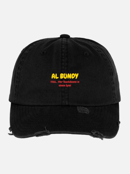 Al Bundy - Flexfit Vintage Destroyed Cap - Schwarz - Vorne