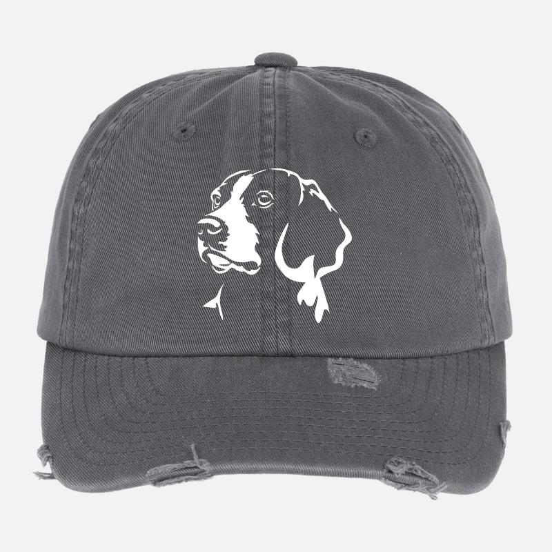 Tête de Beagle « Black Edition » Casquette vintage effet usé Flexfit