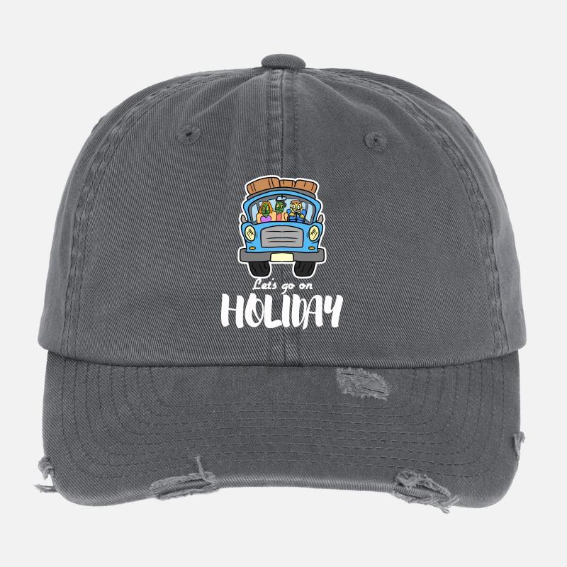 Vacances vacances Voyage Voyage Camping Drôle Casquette vintage effet usé Flexfit