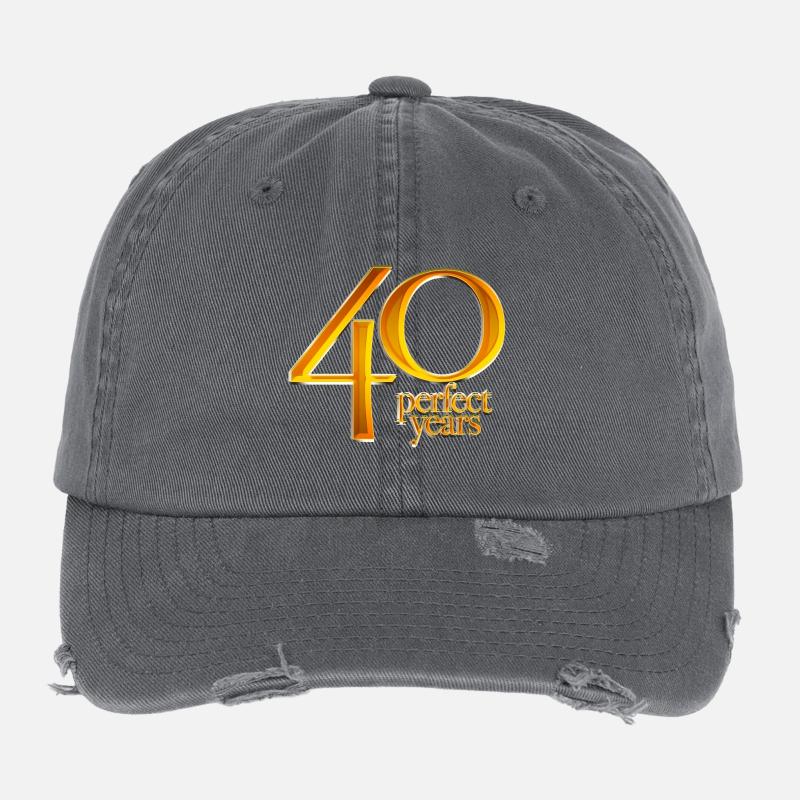 40e anniversaire Casquette vintage effet usé Flexfit