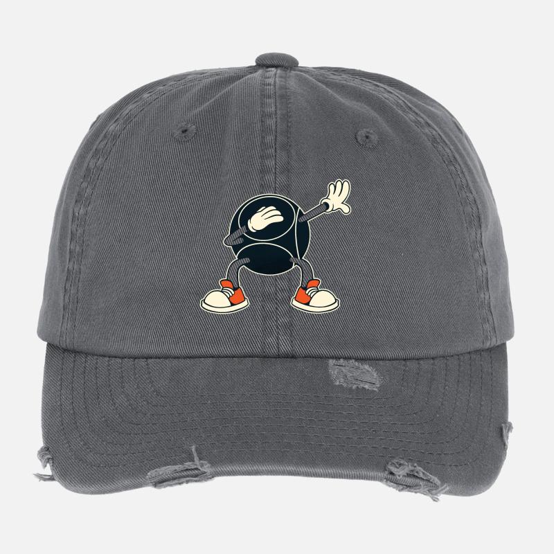 Dabbing Boulekugel Petanque Bouler Boulezubehör Flexfit Vintage Destroyed Cap