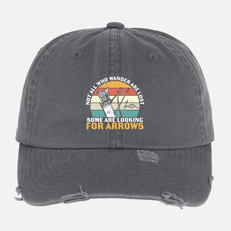 Bogenschießen Einige auf der Suche nach Pfeilen Flexfit Vintage Destroyed Cap
