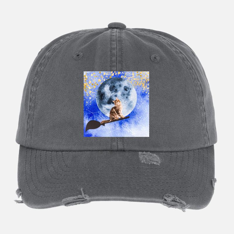 Cat wizard Flexfit Vintage Destroyed Cap