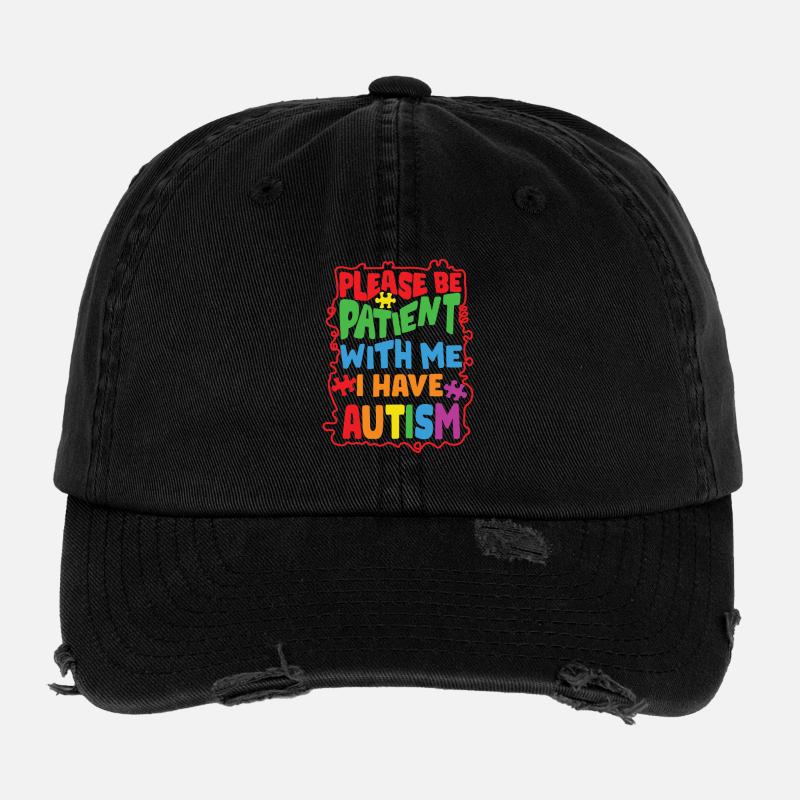 Autisme S’il vous plaît soyez patient avec moi que j’ai Casquette vintage effet usé Flexfit