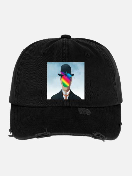 Rainbow Apple-Man - Flexfit Vintage Destroyed Cap - black