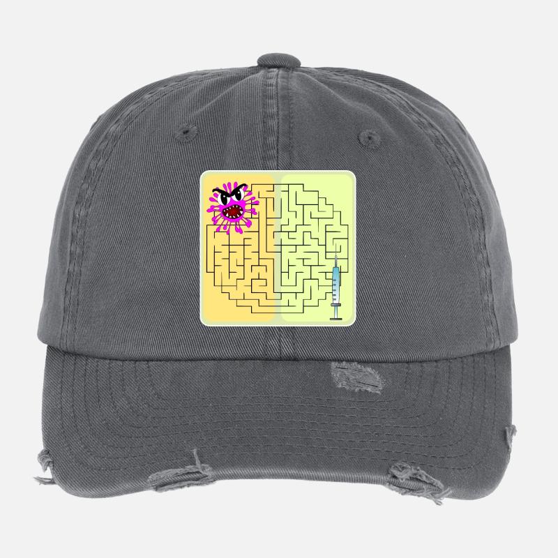 Rätsel Virus Flexfit Vintage Destroyed Cap