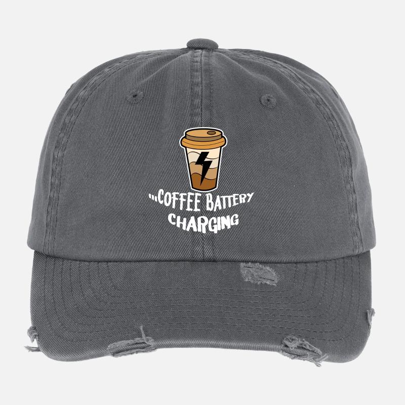 Coffee Drinking Statement Coffee Lovers Breakfast Flexfit Vintage Destroyed Cap