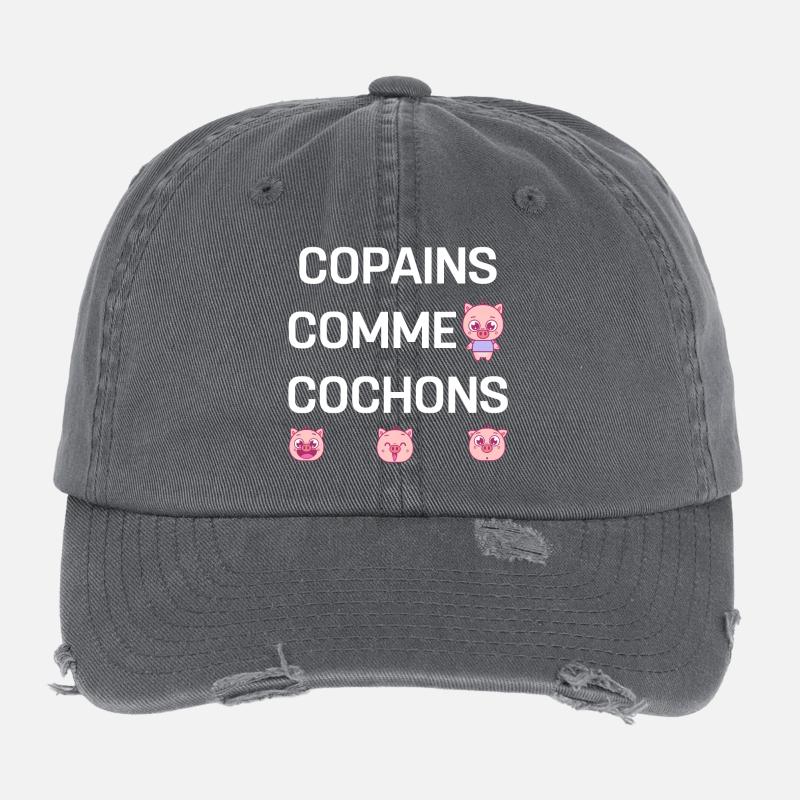 COPAINS COMME COCHONS Casquette vintage effet usé Flexfit