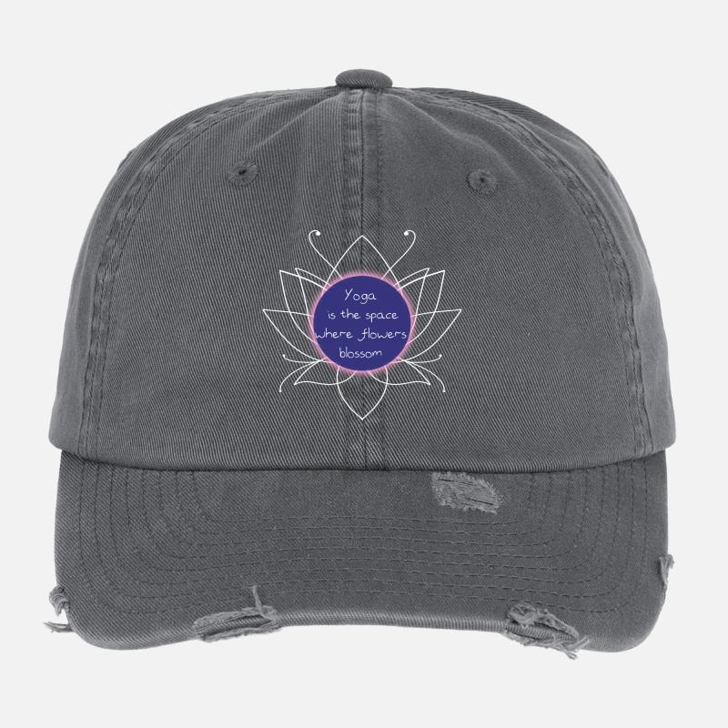 Salle de Yoga Fleur Fleur Casquette vintage effet usé Flexfit