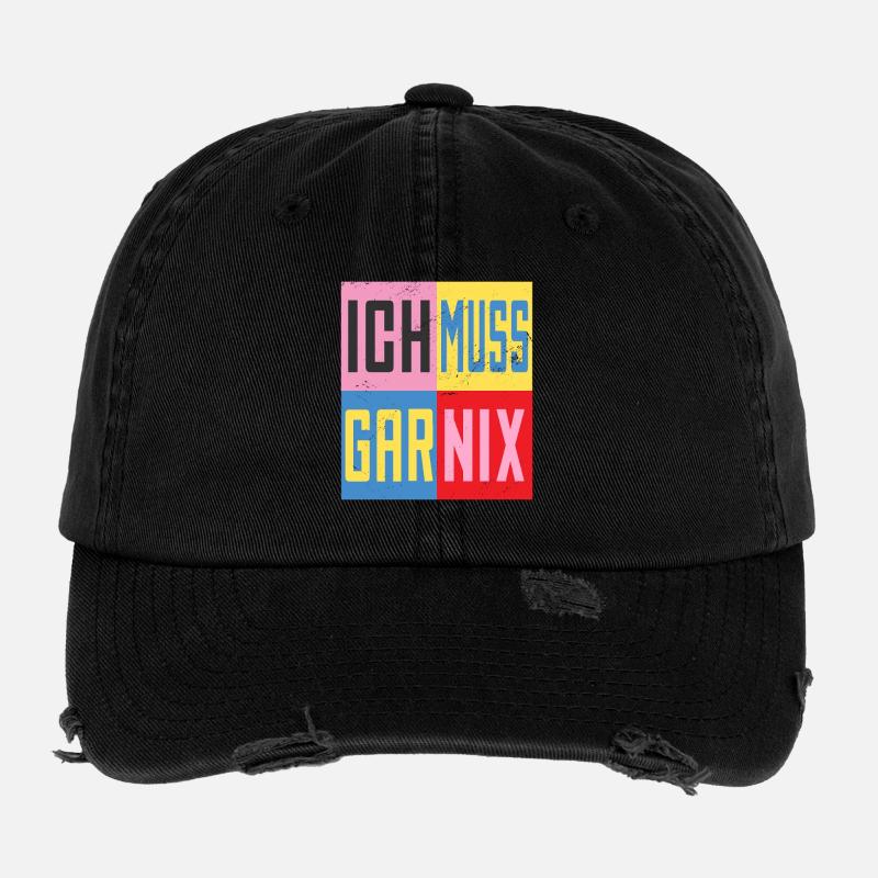 Ich Muss Gar Nichts Flexfit Vintage Destroyed Cap