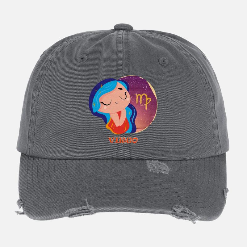 Sternzeichen Jungfrau Flexfit Vintage Destroyed Cap