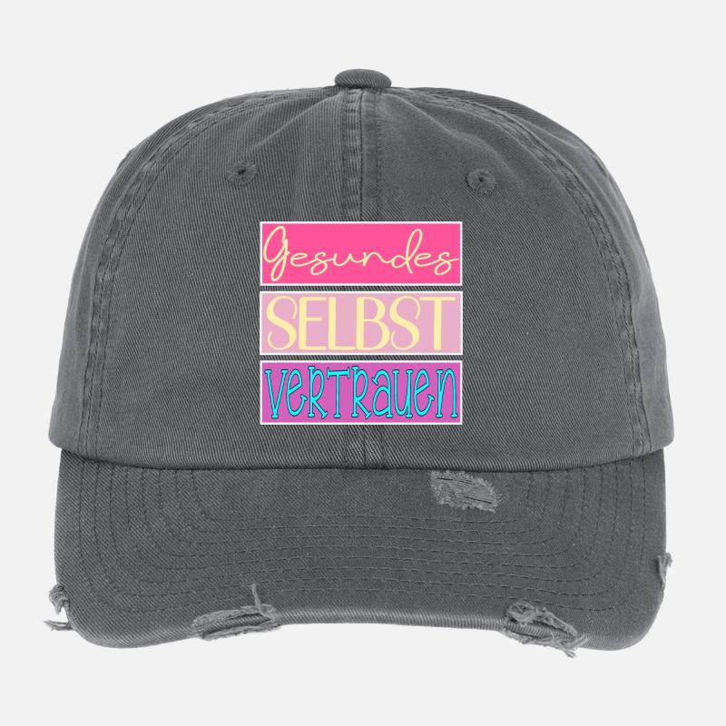 Gesundes Selbstvertrauen - SELBSTBEWUSSTSEIN Flexfit Vintage Destroyed Cap
