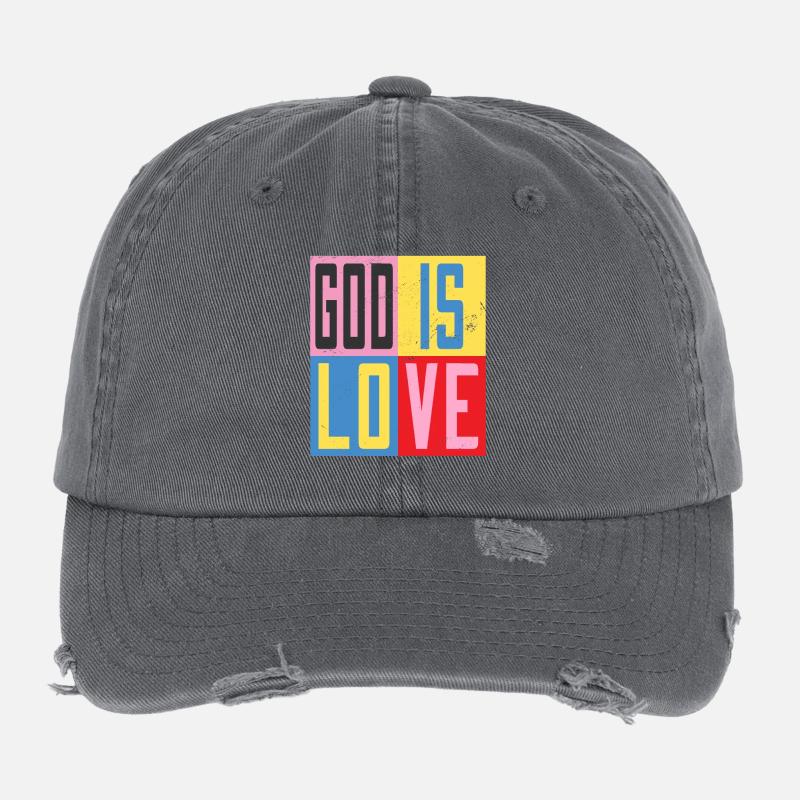 Gott ist Liebe Flexfit Vintage Destroyed Cap