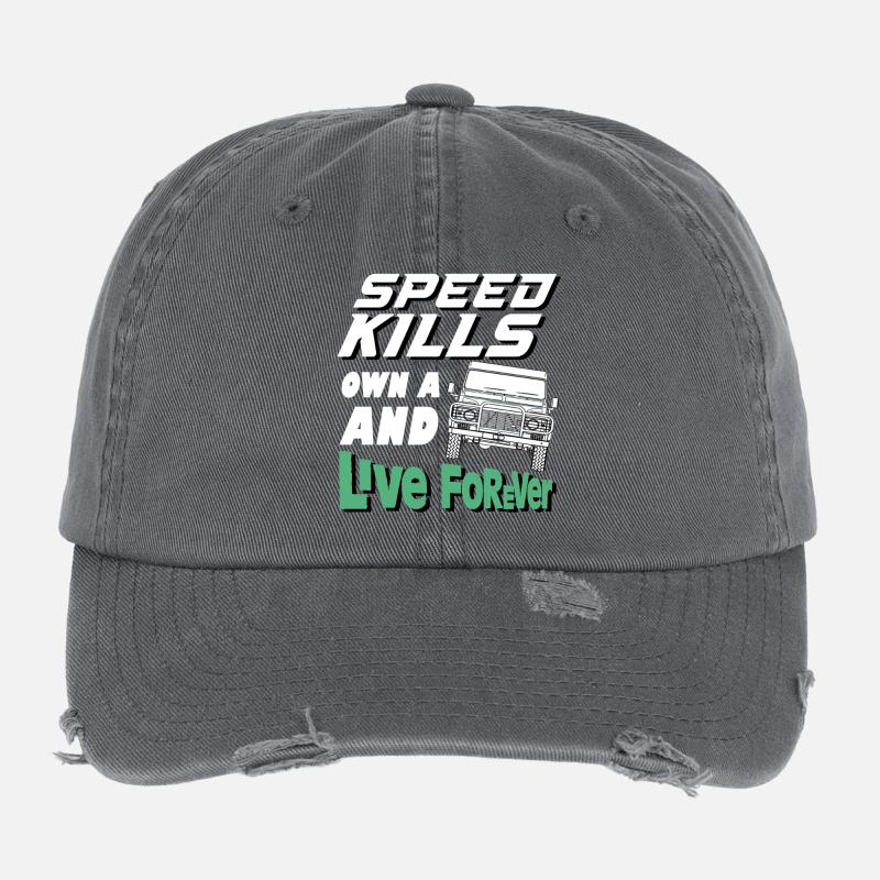 Speed Kills possède un défenseur et vit pour toujours Casquette vintage effet usé Flexfit