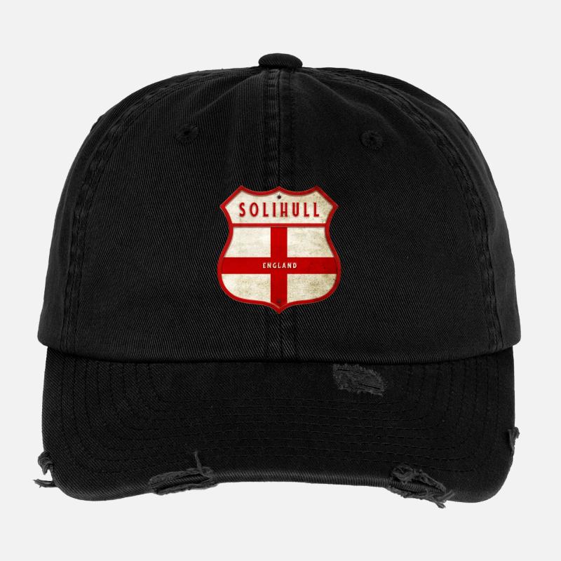 Armoiries de Solihull (Angleterre) Casquette vintage effet usé Flexfit