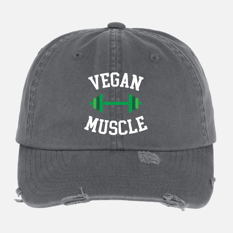 Muscle végétalien Casquette vintage effet usé Flexfit