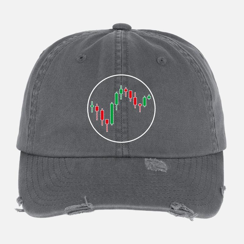 Trading Forex Chart Design Flexfit Vintage Destroyed Cap