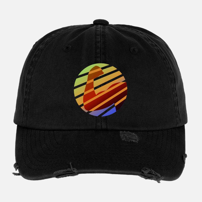 Invincible - Muscles - forts - colorés Casquette vintage effet usé Flexfit