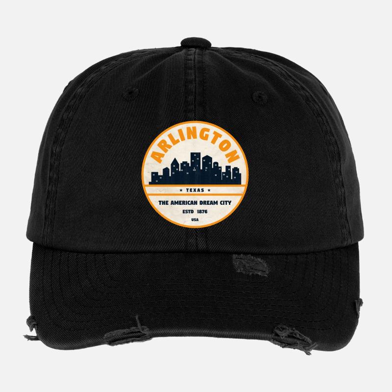Insigne rétro Arlington Skyline Casquette vintage effet usé Flexfit