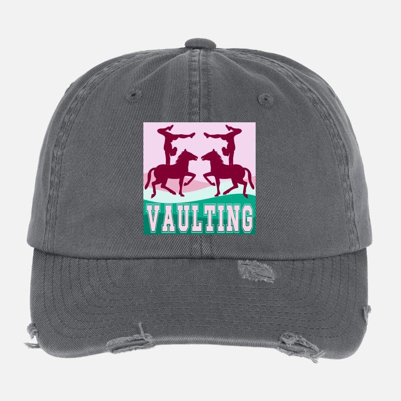 CHEVAL - Saut équestre sportif Casquette vintage effet usé Flexfit