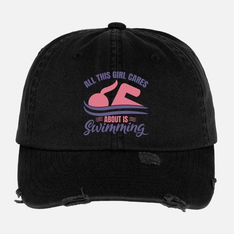 Schwimmer Mädels Flexfit Vintage Destroyed Cap