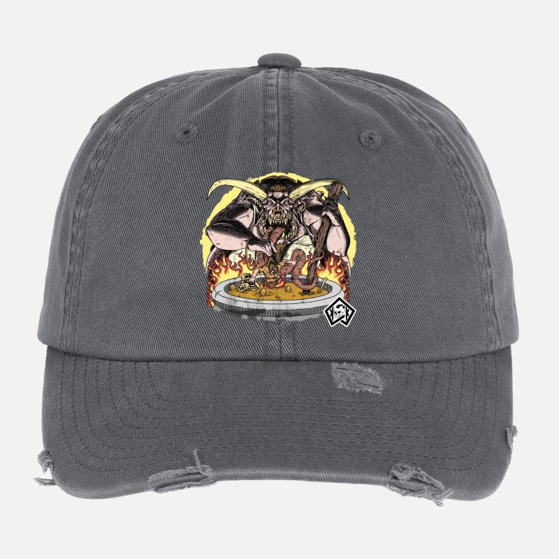 Cuisinier, cuisinier, chef, pot à soupe, l’enfer Casquette vintage effet usé Flexfit