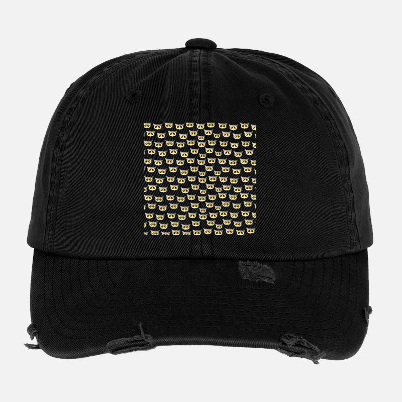 vögel für mädchen, Eulengesichter muster Flexfit Vintage Destroyed Cap