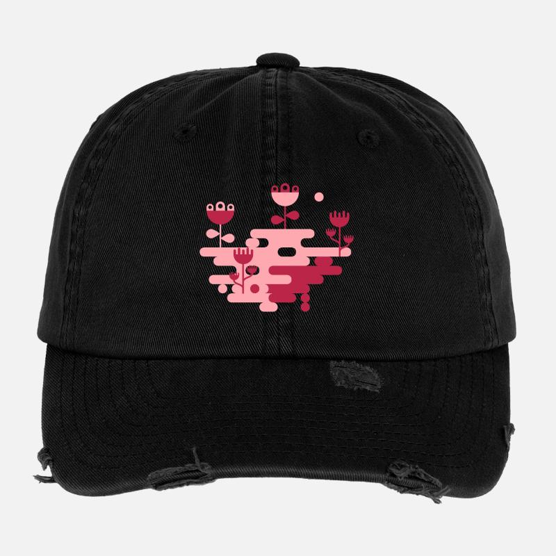 Le Blob Garden L Pink & Viva Magenta Casquette vintage effet usé Flexfit