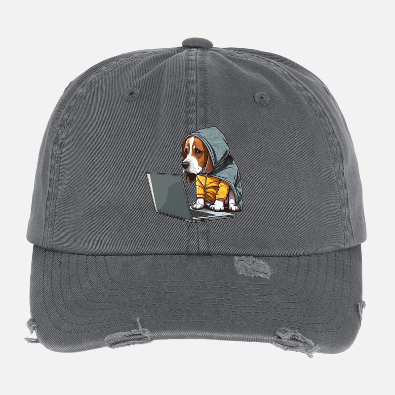 Coding dog Flexfit Vintage Destroyed Cap