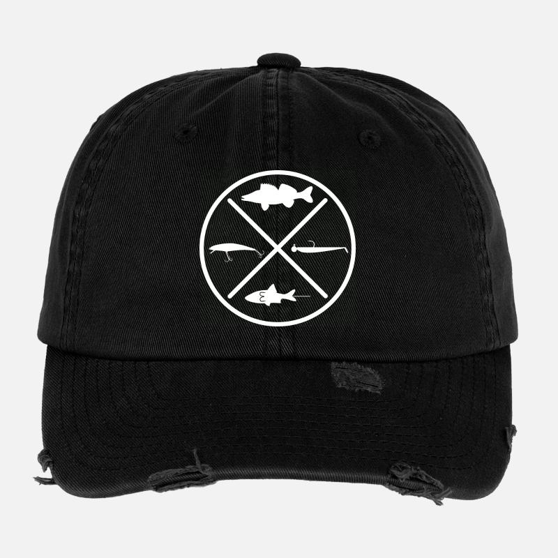 Zander - Flexfit Vintage Destroyed Cap - black