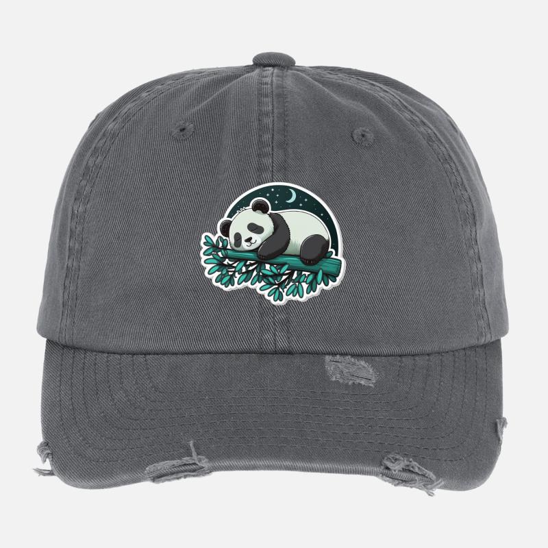 Sleeping Panda Flexfit Vintage Destroyed Cap