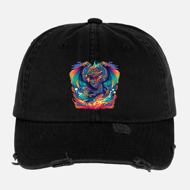Azteken Vogel Flexfit Vintage Destroyed Cap
