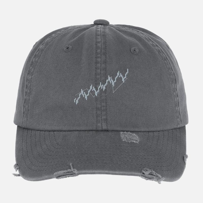 Candlestick chart Flexfit Vintage Destroyed Cap