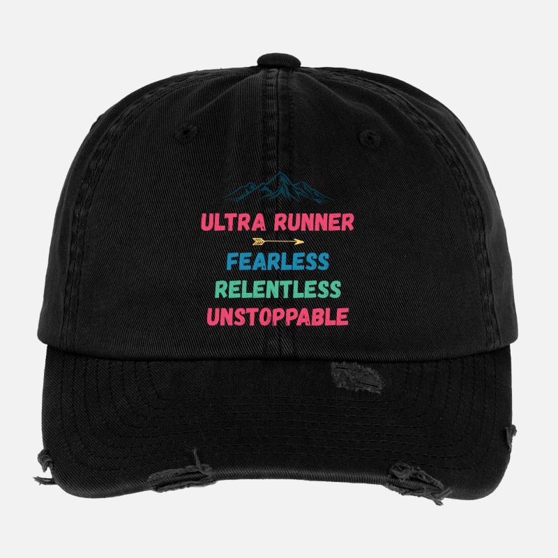 Ultra Runnner - Intrépide. Implacable. Imparable. Casquette vintage effet usé Flexfit